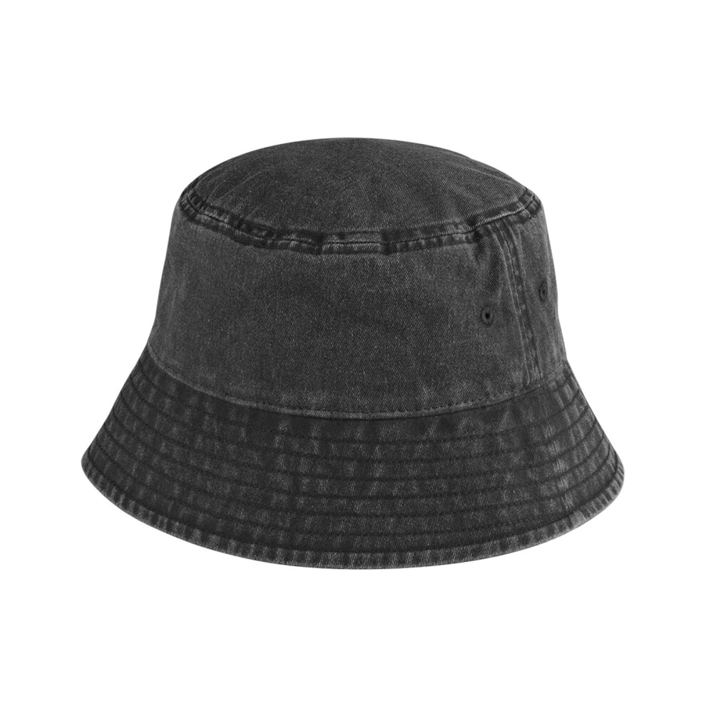 (L-XL, Vintage Black) Beechfield Unisex Adult Vintage Bucket Hat-image-OPC-PGG9S2F-NEW