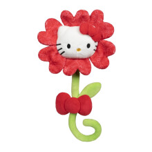 Hello Kitty and Friends 14-inch Hello Kitty Red Plush Valentine Flower with a Bendable Stem - Giftable Packaging - Officially Licensed - Ages 6+