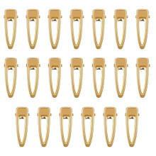 Alligator Hair Clips 20pcs Gold Metal Hair Clamps DIY Hairbow Hairpin Crafts Accessory for Arts Crafts Projects Hair Styling and Makeup (Type A)