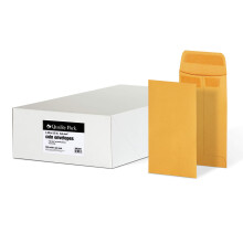 Quality Park #5 Mynt- och smdelarkuvert Sjlvfrsegling fr hemmakontorstrdgrd 24 lb brun kraft 3-1/8 x 5-1/4 tum 500/lda (QUA50764)