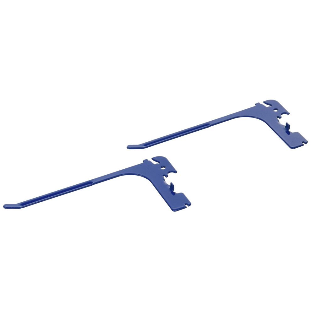 Wall Control Blue Pegboard 6In Reach Extended Slotted Hook Pair - Slotted Metal Pegboard Hooks For Pegboard And Slotted Tool Board