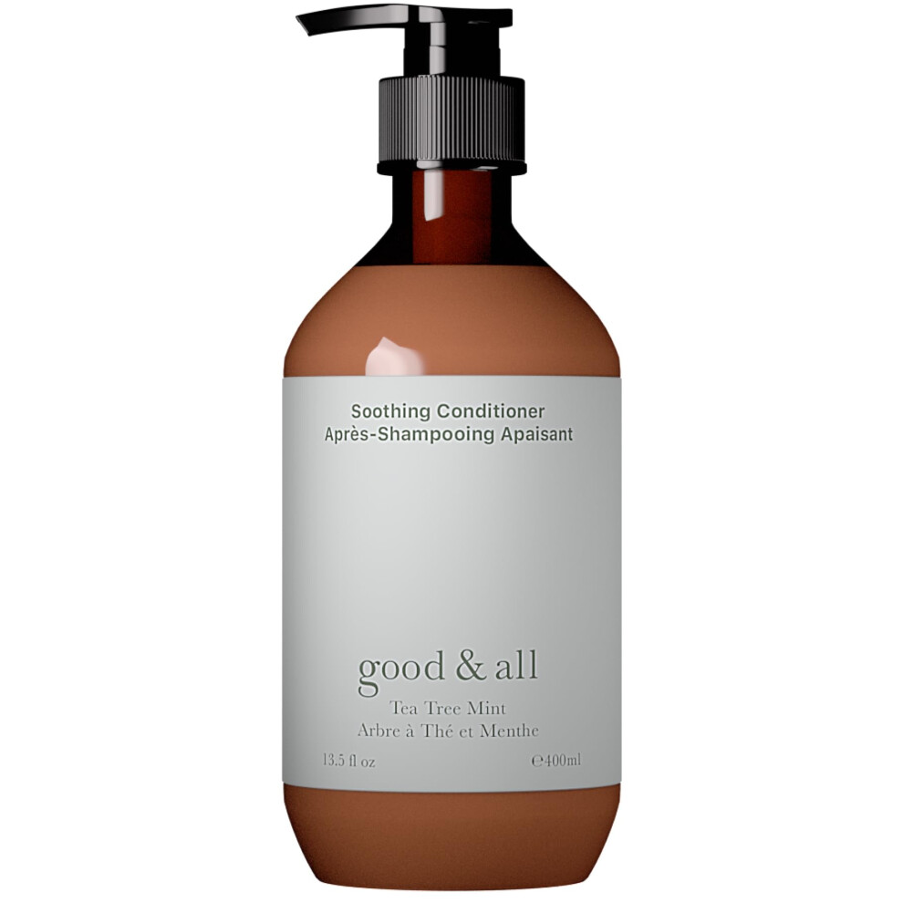 Good Good Good&All Tea Tree Conditioner For Dry Itchy Scalp With Peppermint - Sulfate/Sulphate Silicone Paraben Fragrance Free - Anti Frizz - 13.5 Fl Oz