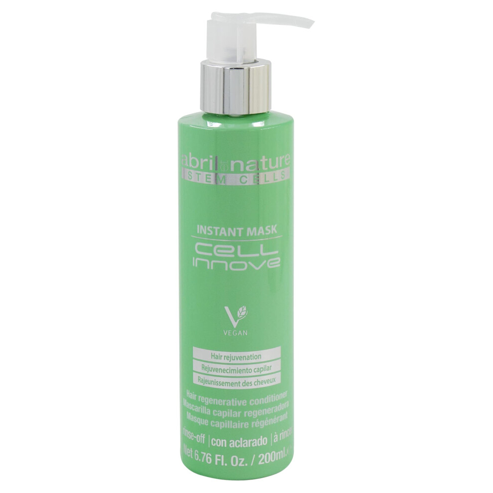 Abril Et Nature - Instant Mask Cell Innove - Moisturising Hair Mask - 200 Ml - For Damaged Hair - Hair Treatment With Stem Cells - Vegan Product