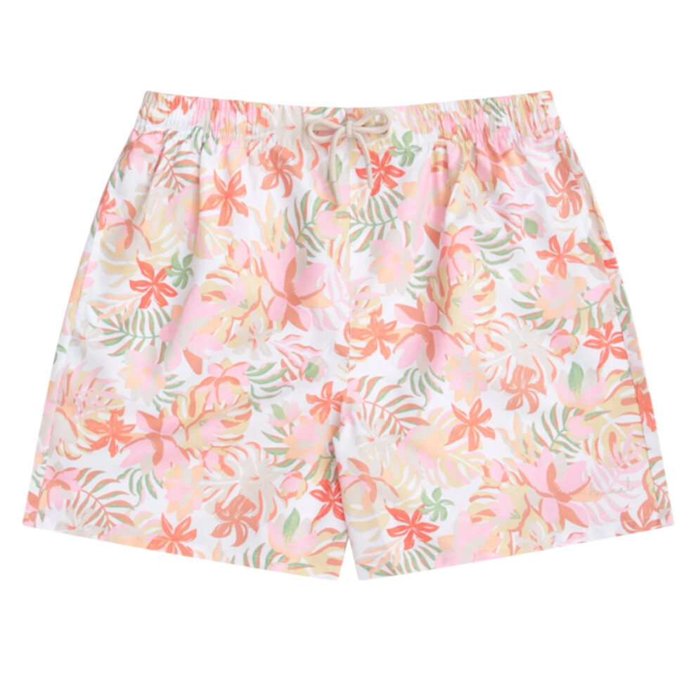 (16 UK, Off White) Animal Womens/Ladies Reeva Printed Swim Shorts
