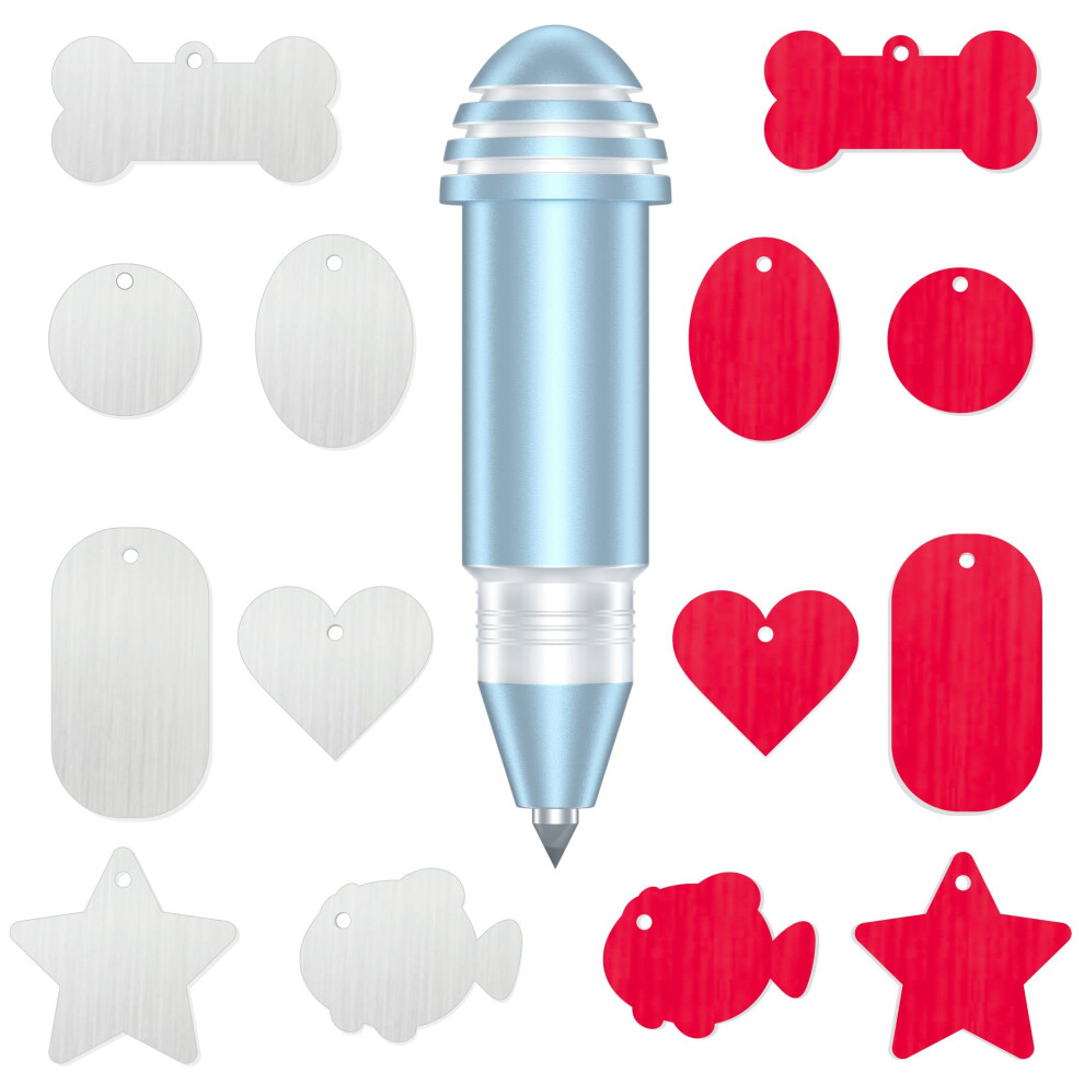 Engraving Tool With 2 Color & 7 Lovely Blank Tags Compatible With Cricut Maker Explore Explore Air Explore Air 2 And Explore One (Navy Blue) 743645060960