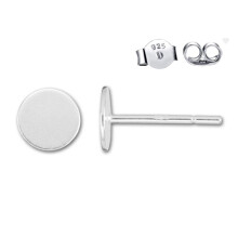 4 pr Adabele autentikus ezst flbeval oszlop 0,7 mm-es tus 6 mm-es ragaszt lapos alttre 8 db flbeval htlappal, SS229-6
