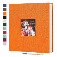 Spbapr Großes Fotoalbum, selbstklebend, 4 x 6, 5 x 7, 8 x 10, 10 x 12 Bilder, magnetisches Sammelalbum, 40 leere Seiten, Leineneinband, DIY-Album mit