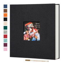 Spbapr groes Fotoalbum, selbstklebend, 60 Seiten, Leineneinband, DIY, magnetisches Scrapbook-Album mit einem Metallstift, fr 3 x 5, 4 x 6, 5 x 7, 6