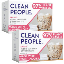 The Clean People Wasverzachtervellen - Drogervellen - Verzacht en verwijdert statische hechting - Veganistische wasverzachter essenti?e oli? - Lente