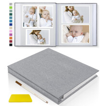 Popotop Photo Album Self Adhesive Scrapbook Album for 4x6 5x7 8x10 Pictures DIY Photo Book Birthday Gifts for Women Mom Wedding Baby Family Travel