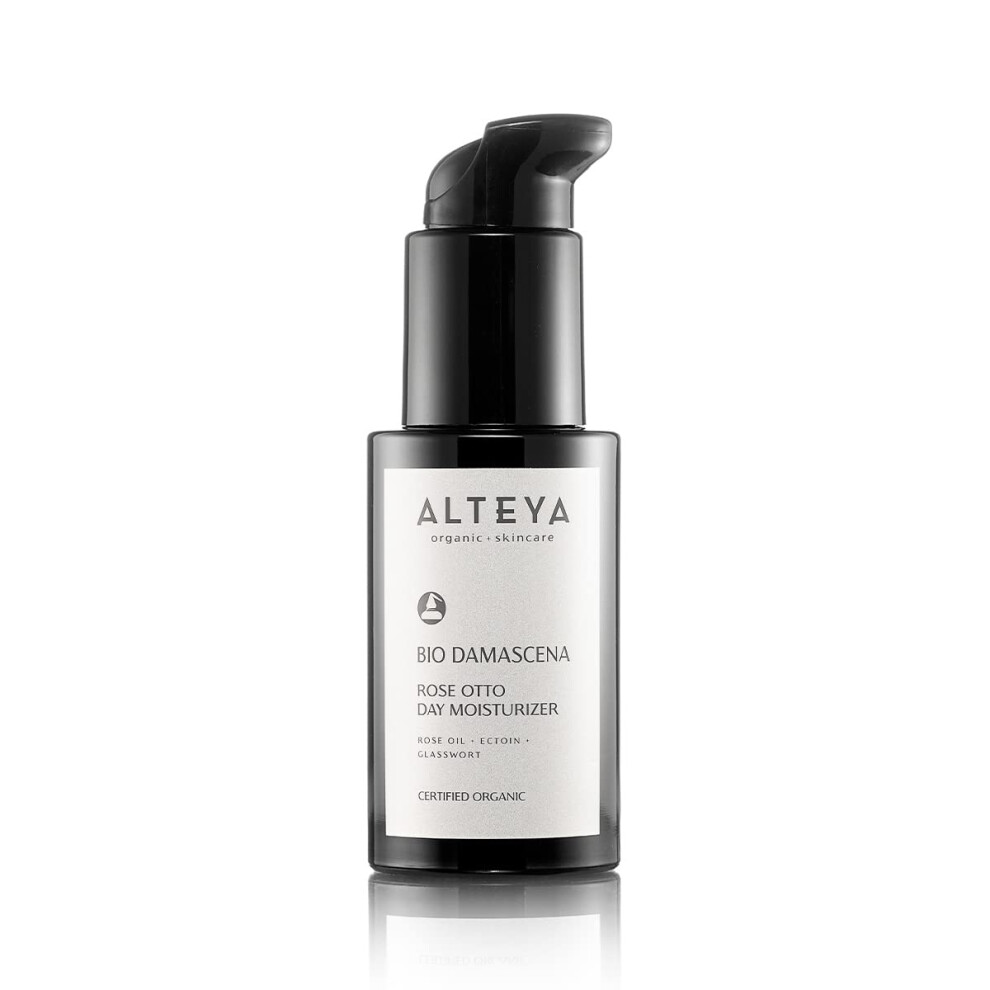 Alteya Cream Organics Day Moisturizer Certified Organic Skin Care 1.7 Fl Oz/50 Ml Bio Damascena Award-Winning Face With Organic Bulgarian Rose Oil
