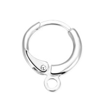 20st Adabele Hypoallergeen Aanslagbestendig 16mm Ronde Hoepel Huggie Oorbelhaken Open Ring Oordraad Sterling Verzilverd Messing voor DIY Oorbellen Si
