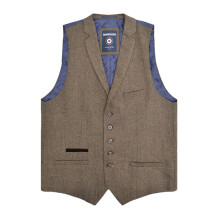 Lambretta Mens Morgan Herringbone Waistcoat