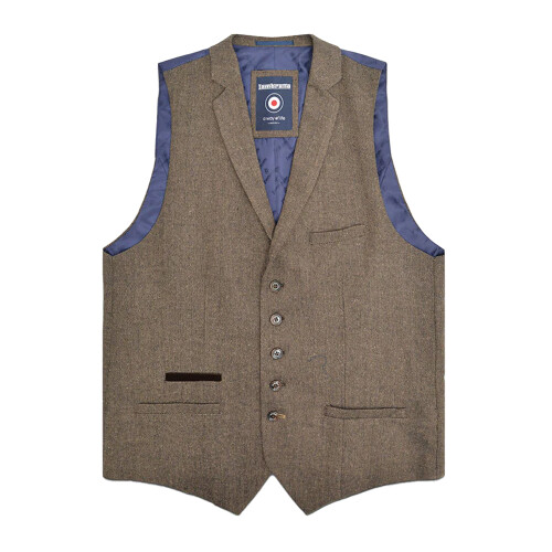 Lambretta Lambretta Mens Morgan Herringbone Waistcoat