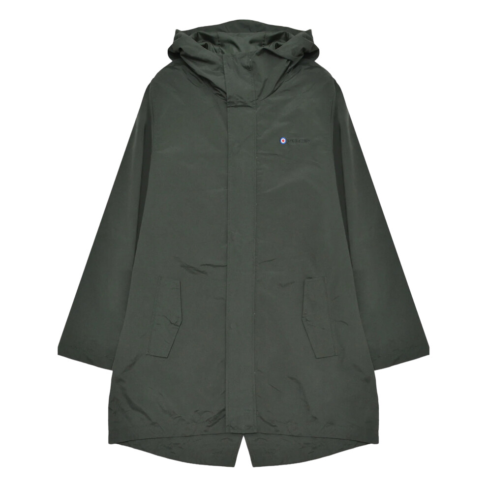 (XXL, Khaki Green) Lambretta Mens Mod Hooded Parka
