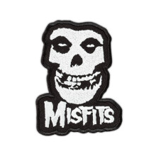 The Misfits Patch - Hmzett Crimson Ghost Skull - Punk Rock Band logfoltok - Horror Punk Zene - Iron On Embroidery - Mret: 4,3 x 5,8 hvelyk