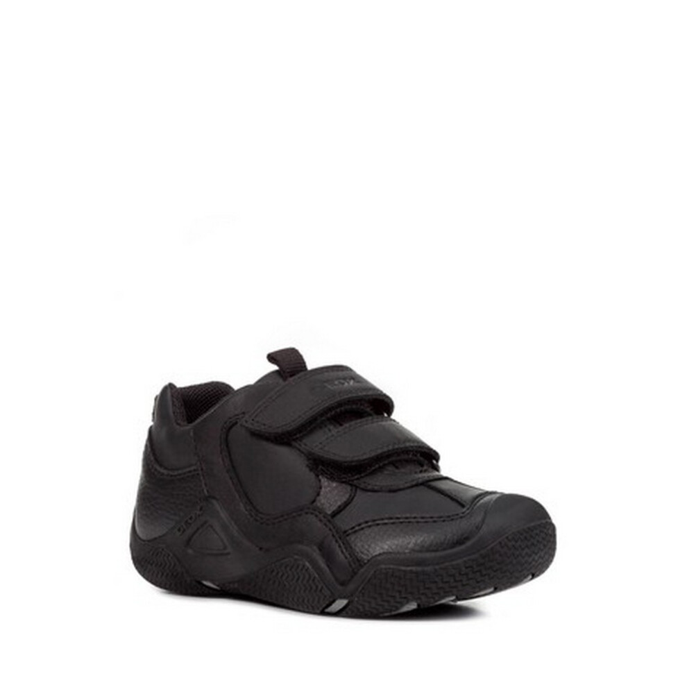 (2.5 UK, Black) Geox Boys Leather J Wader A Touch Fastening Shoe