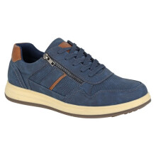 (12 UK, Navy) Scimitar Mens Synthetic Nubuck Trainers