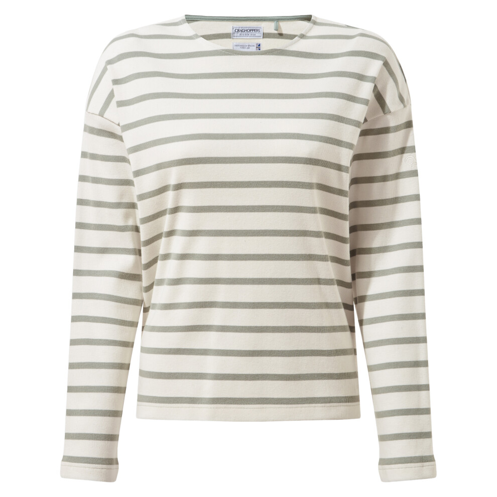 (12 UK, Calico/Meadow Haze) Craghoppers Womens/Ladies Sinead Stripe Long-Sleeved Top