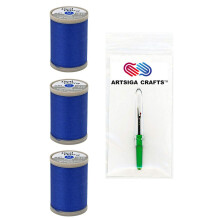 Kabtok s Clark varrcrna Dual Duty XP nehz poliszter crna, 125 yardos (3 csomag) Monaco kk kteg 1 Artsiga Crafts varratvgval S950-4270-3P