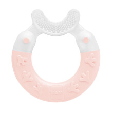 MAM 2-in-1 Bite & Brush Baby-Bei   ring, lindert Zahnungssymptome bei Babys ab 3 Monaten, stimuliert die sensorische Entwicklung, 1 Packung, ab 3 M