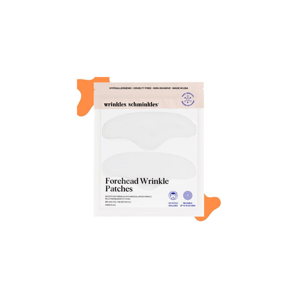 Wrinkles Schminkles Forehead Wrinkle Patches  1-Pack  Reusable Hypoallergenic Silicone Smoothing Pads for Reducing Frown Lines & Face Lift Overnight