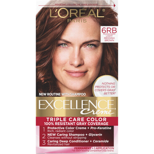 L’Oréal Paris Excellence Crm#6rb Lt Röd Brunt
