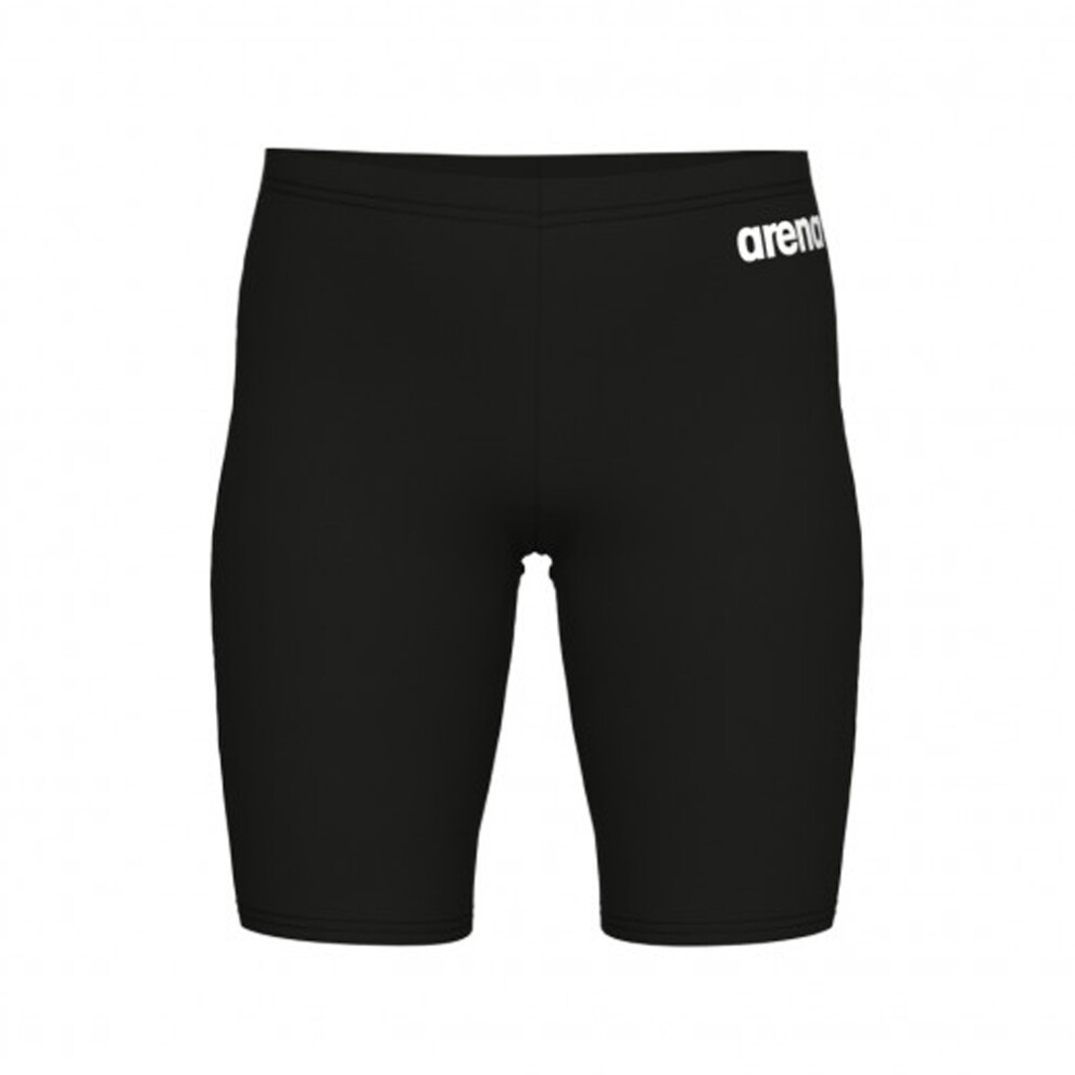 (24R, Black) Arena Childrens/Kids Jammer Solid Plain Swimming Trunks