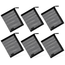 EASYFUN Kleine Ritszak 6 Stuks Mini Mesh Zakje Portemonnee Draagbare Cosmetische Etui Mesh Opbergzakken met Sleutelset Kleine Item Organizer 5 x 4 In