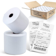 TK Thermal King (50 Rolls) 2 1/4"""" x 230' Thermal Paper POS Receipt Paper for Retail Business Cash Register Fits Most Credit Card Terminal