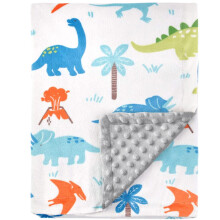 Homritar Baby T?ppe til b?rn Super Soft Minky Blanket med prikket bagsiden Toddler T?ppe med dinosaurer Multicolor Trykt 30 x 40 tommer (75x100cm