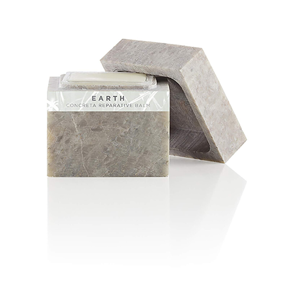 Zents Concreta Firming Repair Balm And Solid Parfum (Earth Fragrance) With Pure Organic Shea Butter And Organic Coconut Oil In Soapstone 1.25 Fl Oz