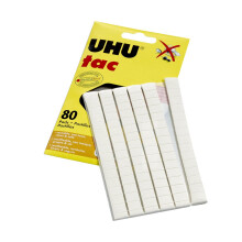 Uhu Tac aftagelige og genanvendelige limpuder til Fast & Cleanmounting ikke-giftigt ideal til papir og sm? genstande 80 TAC-puder (99683) White (