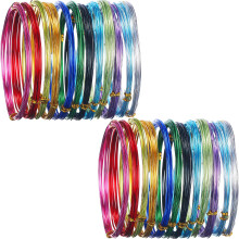 24 rollen gekleurde draad ambachten aluminium ambachtelijke draad buigbaar flexibel metaal ambachtelijke draad voor doe-het-zelf sieraden kunst krale