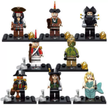 8PCS Pirates of the Caribbean Minifigures Toys Fit Lego Kids Toy