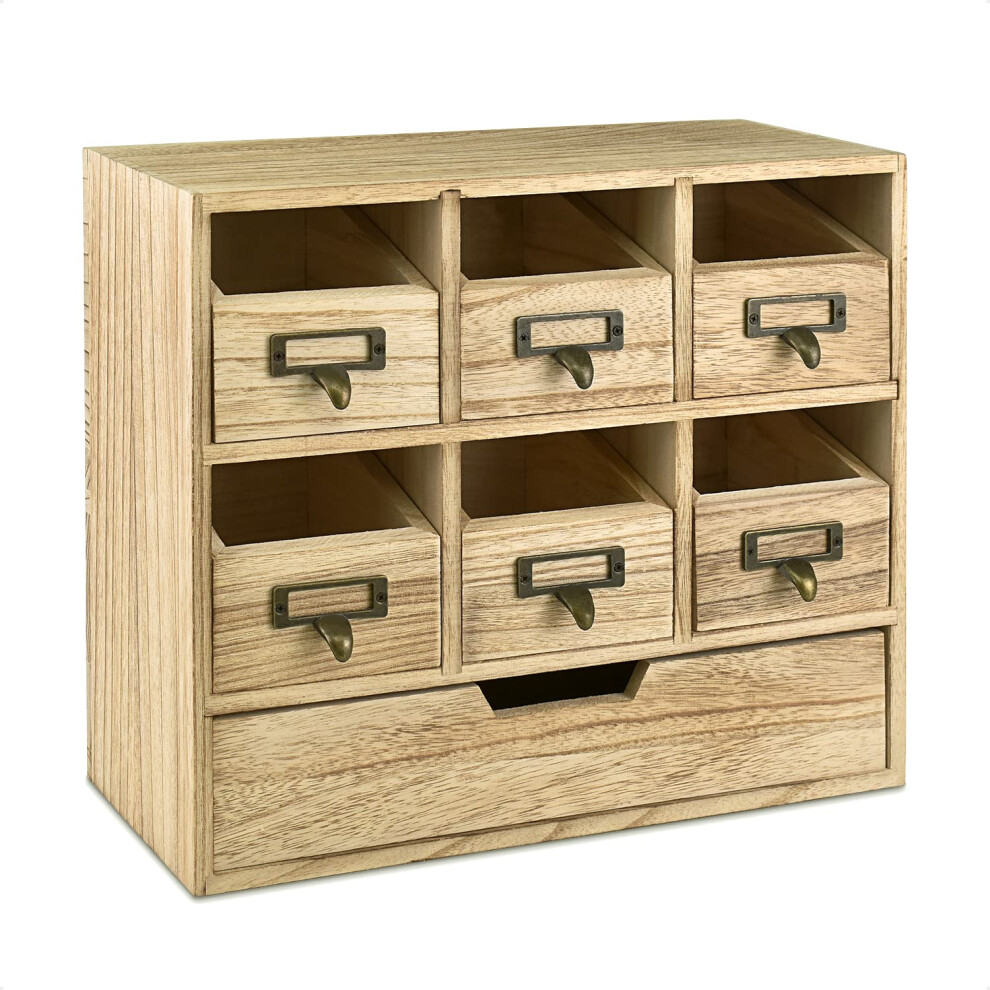 Meuble de rangement de comptoir en bois     7 tiroirs Ikee Design Meuble de bureau en bois Organisateur de tiroirs Parfait pour la cuisine, le bure