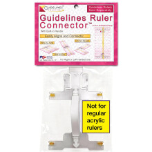 Conector de regla de pautas con mango incorporado - Funciona solo con reglas de pautas - Fabricado con policarbonato pr   cticamente irrompible.