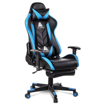 Gaming Chair High Back Ergonomic Computer Racing Chair Adjustable Office Chair with Footrest Lumbar Support Swivel Chair - Upgraded Version BlackBlue
