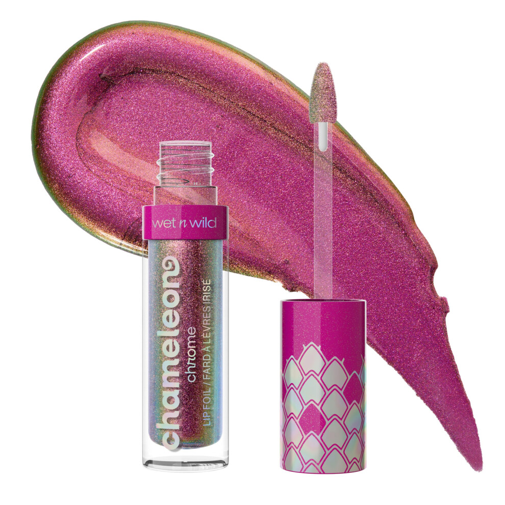 wet n wild Chameleon Chrome Lip Foil  Bold Light-Reflecting Pigments  Multidimensional Shine  Non-Sticky Smooth Formula  Cruelty-Free - Celestial Danc