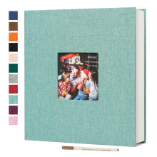Spbapr groes Fotoalbum, selbstklebend, 60 Seiten, Leineneinband, DIY, magnetisches Scrapbook-Album mit einem Metallstift, fr 4 x 6, 5 x 7, 6 x 8, 8