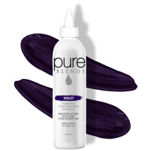Pure Blends Violet Hydrating Color Depositing Shampoo - Brighten & Tone Faded Hair with Semi Permanent Dye Prevents Fade for Color Treated Hair (8.5