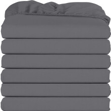 Utopia Bedding Sbanas bajeras ajustables King  Paquete a granel de 6 sbanas inferiores  Microfibra cepillada suave  Bolsillos profundos  Re