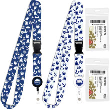 Cruise Lonyard pour cartes de navire 2 longes de croisiere avec carte d'identite Carte cle Badge retractable et detenteurs de cartes de navire im