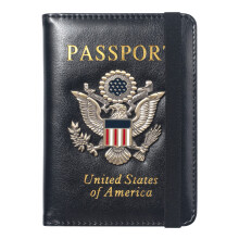 Facath Passport Holder Cover Case Passport Cards Protector Travel Tallet tegnebog RFID Blokering af læderkort Rejsedokument Dokumentarrangør