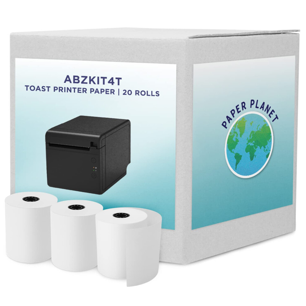 Papier thermique pour imprimante thermique Toast TP200 de Paper Planet | Papier pour re   us de terminal de paiement Toast TP200 | 20 rouleaux