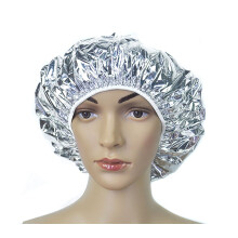 4 Stck Salon-Aluminiumfolie, Backl, Haarkappe, tragbar, nhrend, trocken, Einweg-Duschhaube, wasserdicht, ultradnn, Badehut, Hauben, Badezimmerpro