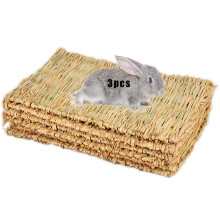 Tapete de cama de tapete de grama para pequenos animais de cama de coelhinho ninho mastiga      o de brinquedos para brincar de brinquedo para porqui