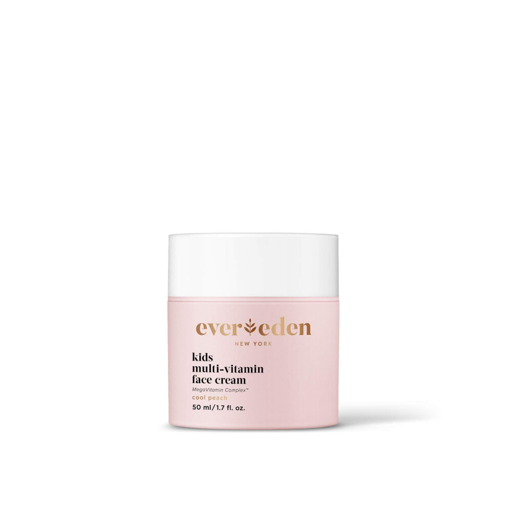 Evereden Kids Face : Cool 1.7 Oz. Plant Based And Natural Face Lotion Clean And Non-Toxic Face Moisturizer Multi-Vitamin Skin Care For Cream/Peach
