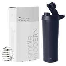 Simple Modern Rostfritt Stål Shakerflaska med Boll 24oz | Isolerad Metallkopp för Proteinshakes