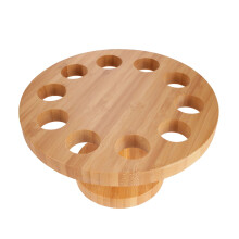 BambooMN 7,25 inch natuurlijke bamboe cirkel voedselkegel display Tamaki standaard voor restaurants catering evenementen feest of buffetten biedt pla